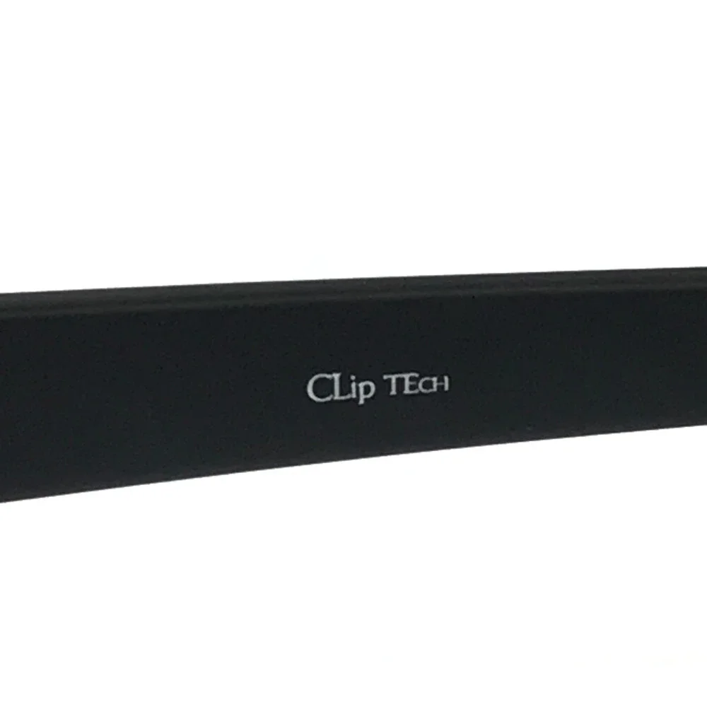 Clip Tech Choices Eyeglasses Frames K3874 C2 Black Rectangle Full Rim 55-17-38